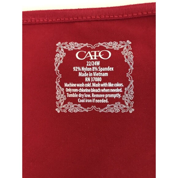 Lace Trimmed Tank Cami Womans 22/24W Red Stretch Valentine Coquette Whimsy NWT - Picture 6 of 8